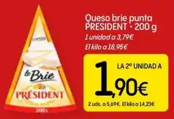 Dialprix PRESIDENT Queso brie punta oferta