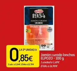 Dialprix ELPOZO Jamón curado lonchas oferta