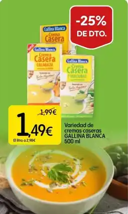 Dialprix GALLINA BLANCA Variedad de cremas caseras oferta