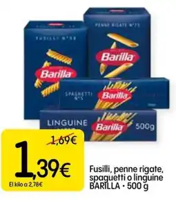 Dialprix BARILLA Fusilli, penne rigate, spaguetti o linguine oferta
