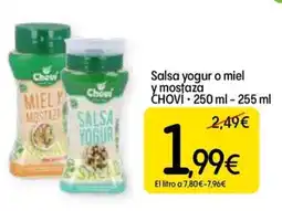 Dialprix CHOVI Salsa yogur o miel y mosfaza oferta