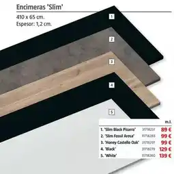 Bauhaus Encimera slim black pizarra oferta