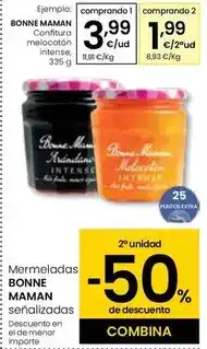 Eroski Bonne maman - confitura melocotón intense oferta
