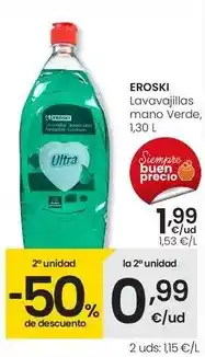 Eroski Eroski - lavavajillas mano verde oferta