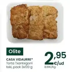 Eroski Casa vidaurre - torta txantxigorri txiki oferta