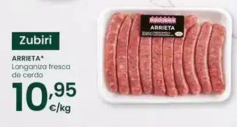 Arrieta - longaniza fresca de cerdo