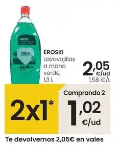 Eroski Eroski - lavavajillas a mano verde oferta