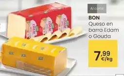 Eroski Bon - queso en barra edam o gouda oferta