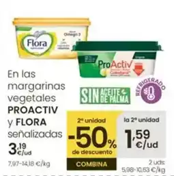 Eroski Proactiv/flora - en las margarinas vegetales senalizadas oferta