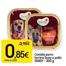 Dialprix TANDY Comida perro tarrina buey o pollo oferta