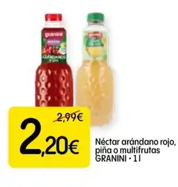 Dialprix GRANINI Néctar arándano rojo, piña o multifrutas oferta