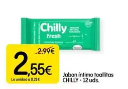 Dialprix CHILLY Jabon íntimo toallitas oferta