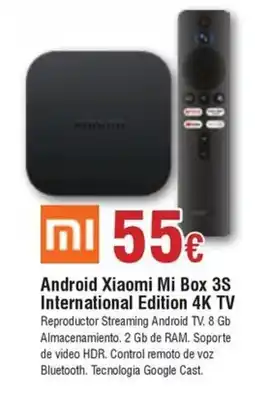 FROIZ XIAOMI Android Mi Box 3S International Edition 4K TV oferta