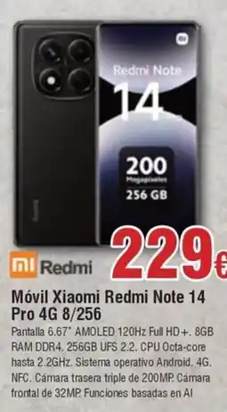 FROIZ XIAOMI Móvil Redmi Note 14 Pro 4G 8/256 oferta