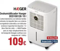 FROIZ HÆGER Deshumidificador DED10012A 101 oferta