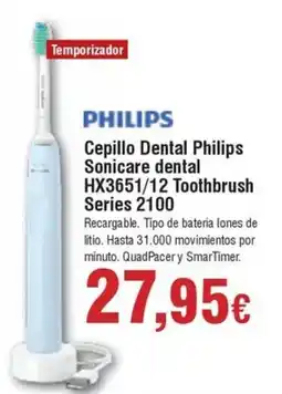 FROIZ PHILIPS Cepillo Dental Sonicare dental HX3651/12 Toothbrush Series 2100 oferta