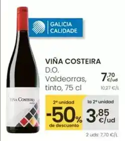 Eroski Viña costeira - d.o. valdeorras, tinto oferta