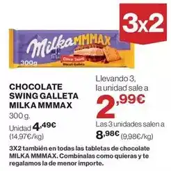 El Corte Inglés Milka - chocolate swing galleta oferta