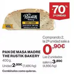 El Corte Inglés The rustik bakery - pan de masa madre oferta