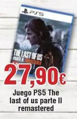 FROIZ Juego PS5 The last of us parte II remastered oferta