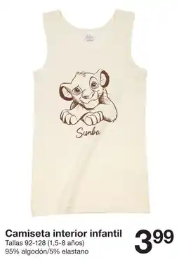 Zeeman Camiseta interior infantil oferta