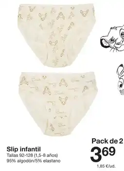 Zeeman Slip infantil oferta