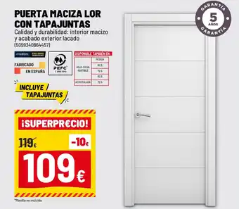 Brico Depôt Puerta maciza lor con tapajuntas oferta