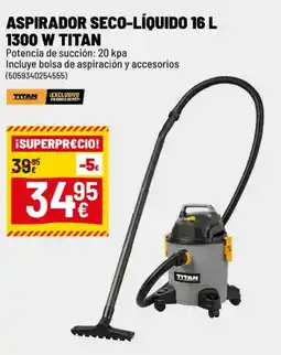 Brico Depôt TITAN Aspirador seco-líquido 1300 w oferta