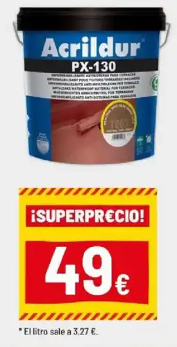 Brico Depôt ACRILDUR Impermeabilizante fibra px130 rojo teja oferta
