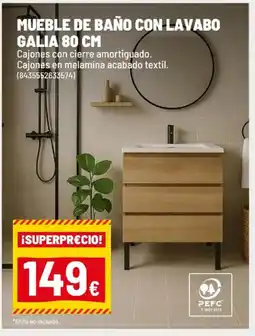 Brico Depôt Mueble de baño con lavabo galia 80 cm oferta