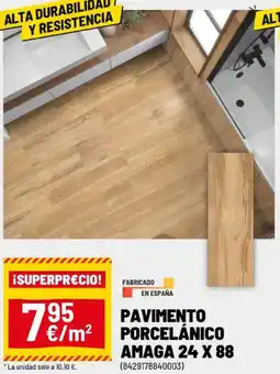 Brico Depôt Pavimento porcelánico amaga 24 x 88 oferta