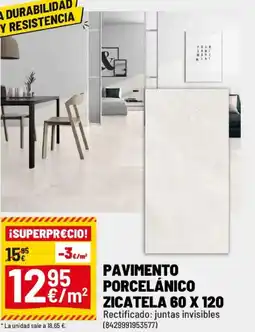 Brico Depôt Pavimento porcelánico zicatela 60 x 120 oferta