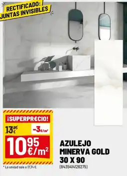 Brico Depôt Azulejo minerva gold 30 x 90 oferta