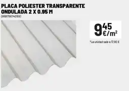 Brico Depôt Placa poliester transparente ondulada 2 x 0.95 m oferta