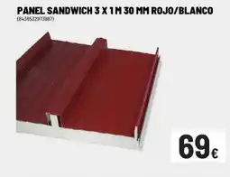 Brico Depôt Panel sandwich 3 x 1m 30 mm rojo/blanco oferta
