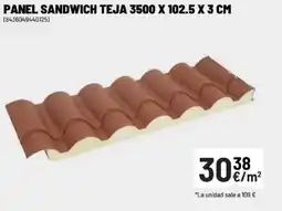 Brico Depôt Panel sandwich teja 3500 x 102.5 x 3 cm oferta