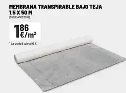 Brico Depôt Membrana transpirable bajo teja 1.5 x 50 m oferta