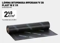 Brico Depôt Lámina bituminosa imperdan fv 30 plast 10 x 1m oferta