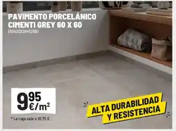 Brico Depôt Pavimento porcelánico cimenti grey 60 x 60 oferta