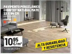 Brico Depôt Pavimento porcelánico country natural mate 22 x 84 cm oferta