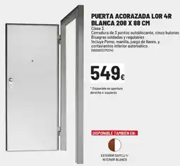 Brico Depôt Puerta acorazada lor 4r blanca 208 x 88 cm oferta