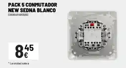 Brico Depôt Pack 5 conmutador new sedna blanco oferta