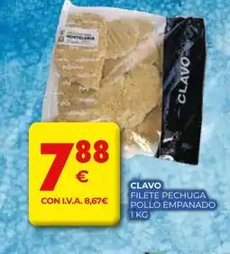 CashDiplo CLAVO Filete pechuga pollo empanado oferta