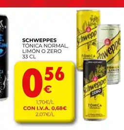 CashDiplo SCHWEPPES Tónica normal, limón o zero oferta