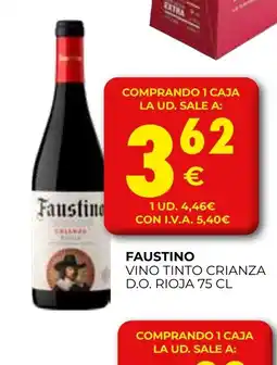 CashDiplo FAUSTINO Vino tinto crianza d.o. rioja oferta