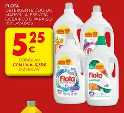 CashDiplo FLOTA Detergente líquido marsella, esencia oceánico o paraiso 100 lavados oferta