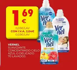 CashDiplo VERNEL Suavizante concentrado cielo azul o delicado 70 lavados oferta