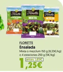 Hiper Usera FLORETTE Ensalada oferta