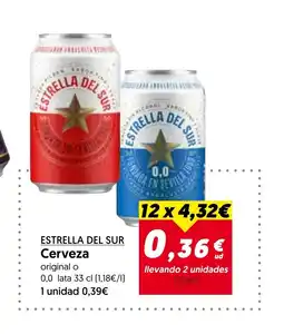 Hiper Usera ESTRELLA DEL SUR Cerveza oferta