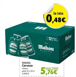 Hiper Usera MAHOU Cerveza clásica oferta